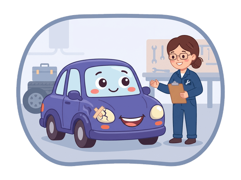Accident Damaged Vehicles service illustration