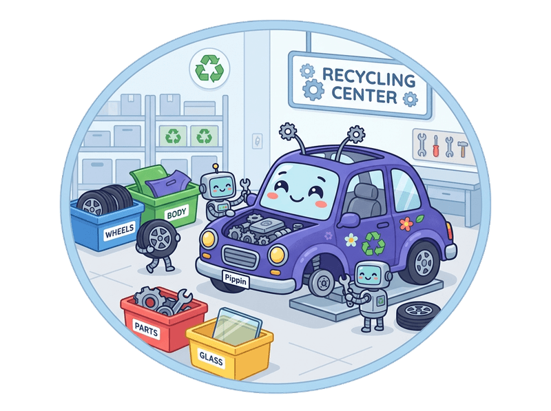 Salvage & Dismantling service illustration